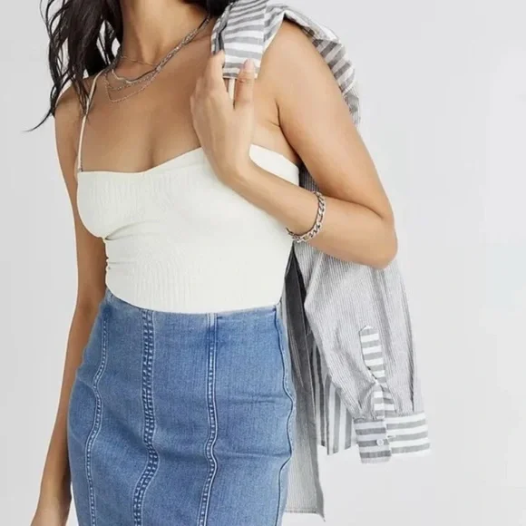 Free people we the free denim skirt size 6 - Picture 2 of 7